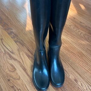 Black Rain Boots with Logo